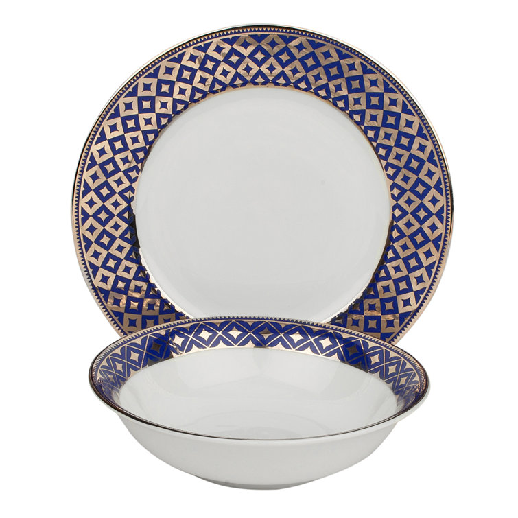 Shinepukur Ceramics USA, Inc. Empire 24 Piece Bone China Dinnerware Set